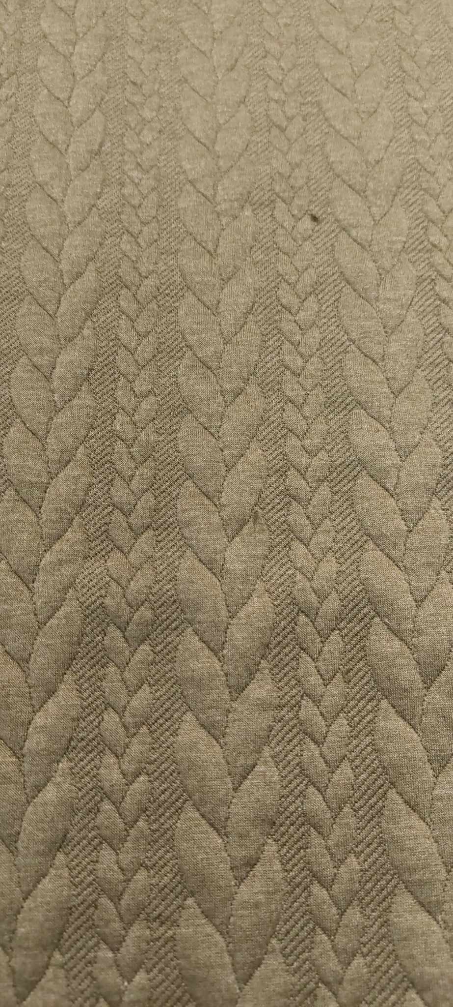 Green khaki cable knit