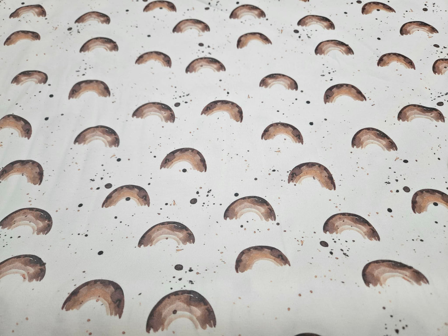 Brown rainbow Euro knit jersey