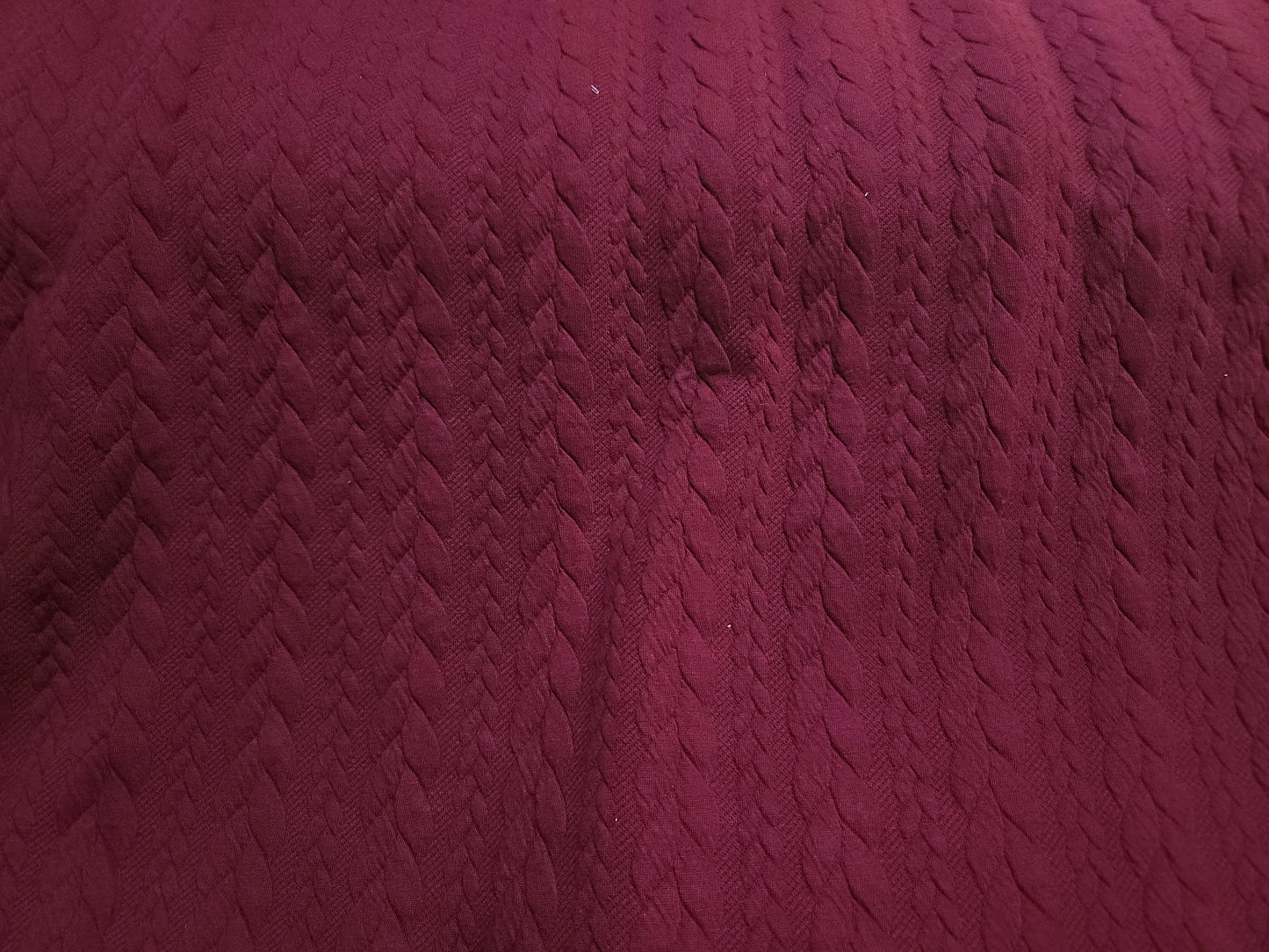 Burgundy cable knit