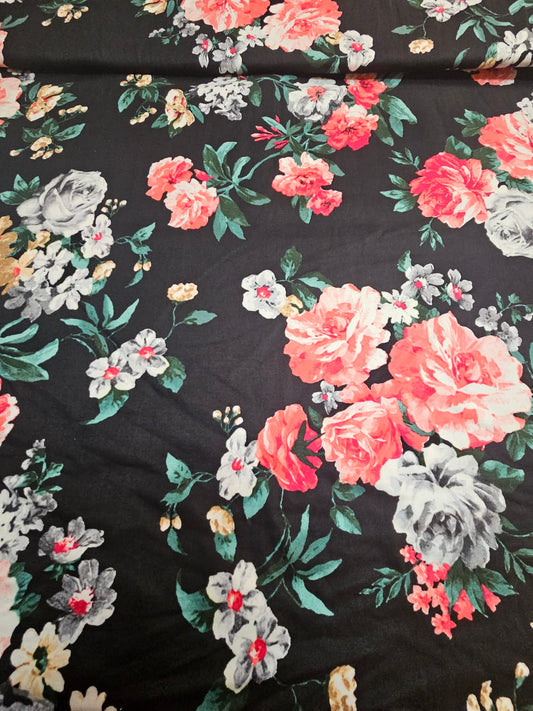 Floral bouquet on black DBP