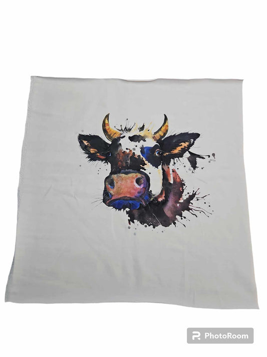 Cow child panel 19x19" CL