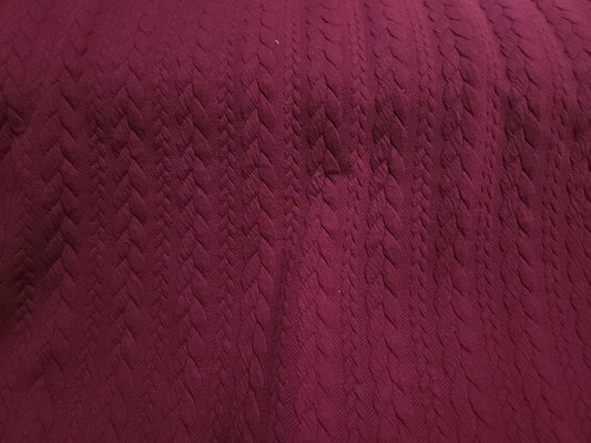 Burgundy cable knit